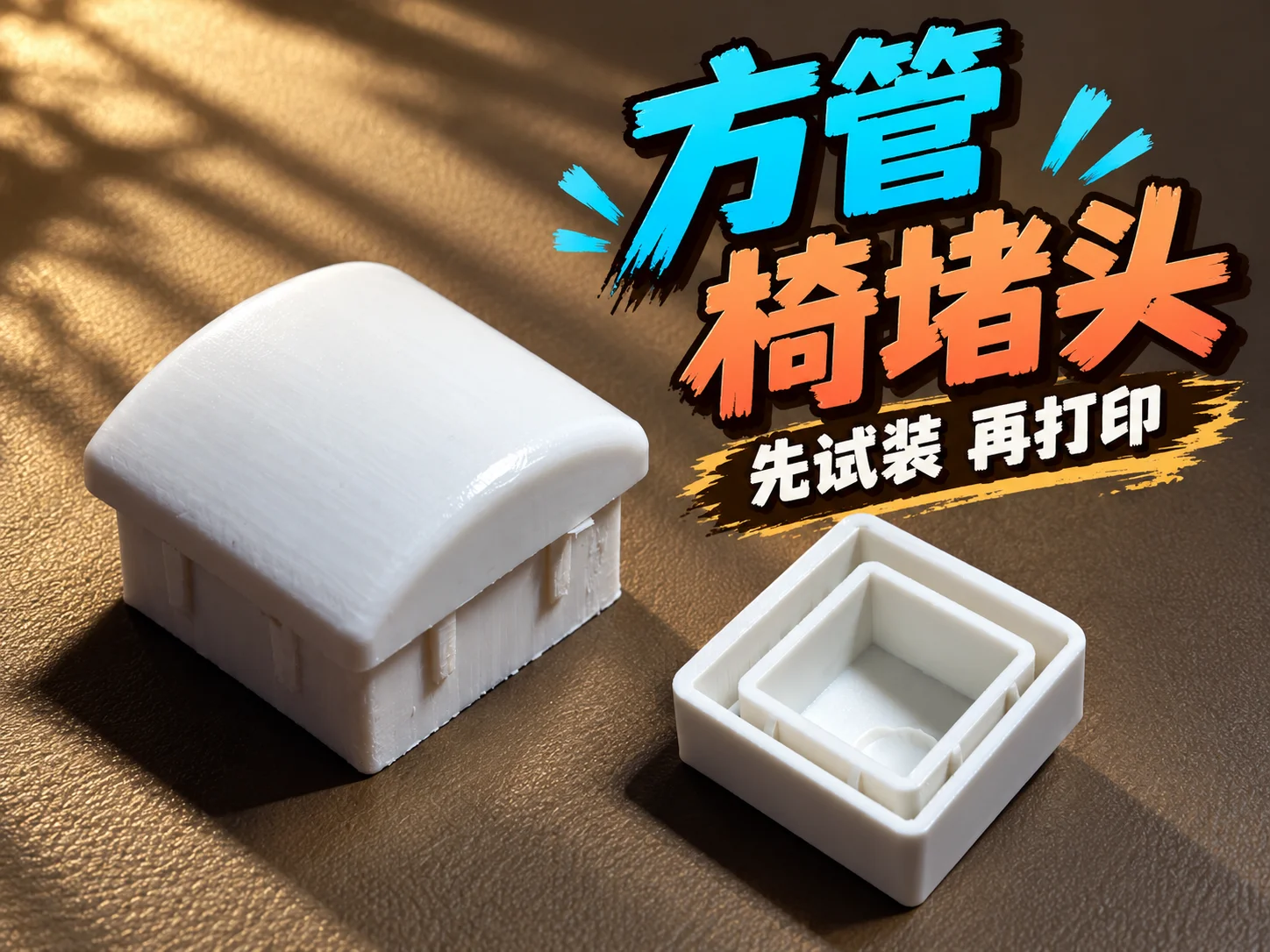 钢架椅方管堵头/替换脚垫|开放版 / 包边版